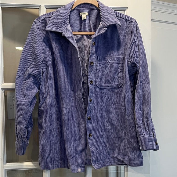 L.L. Bean Tops - L.L. Bean Purple Corduroy Shirt Jacket
